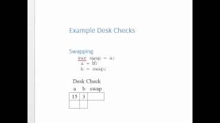W4 Desk Checks Part 1