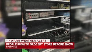 Shelves empty as winter storm approaches