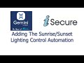 Adding the Z-Wave Sunrise/Sunset Lighting Control Automation Feature