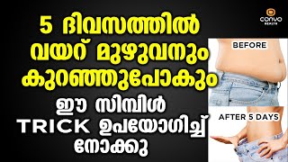 5 ദിവസത്തില്‍ വയറ് മുഴുവനും കുറഞ്ഞുപോകുംഈ സിമ്പിൾ trick ഉപയോഗിച്ച് നോക്കു | Weight Loss Malayalam