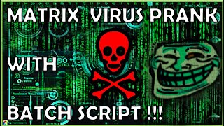 How to make a cool prank with Matrix Virus 🎃 using Batch Script | dynamic variables in batch script
