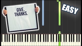 Give Thanks Wih A Grateful Heart | EASY PIANO TUTORIAL + SHEET MUSIC by Betacustic