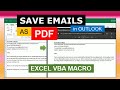 Save Email As PDF from Excel