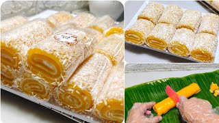 Sekali coba pasti ketagihan‼️Olahan ubi jalar unik dan kekinian -Kue Ongol-ongol gulung
