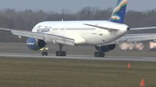 The First landing B757-200 Yakutia Airlines at Pardubice Airport