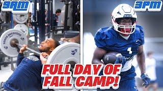 FULL DAY OF FALL CAMP: D1 College Football Player