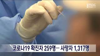 [단신]코로나19 확진자 259명,,,사망자 1,317명 20230323