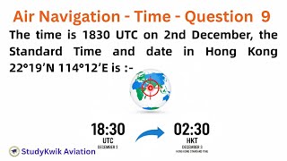 Convert 1830 UTC to Standard Time & Date in Hong Kong | Aviation Navigation | StudyKwik