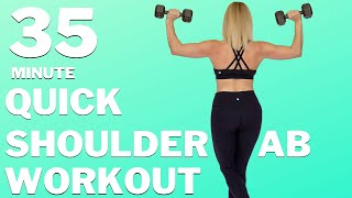 35 MINUTE QUICK SHOULDER AND AB WORKOUT | TRACY STEEN