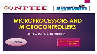 💥100%💥 🔥🔥WEEK 6 MICROPROCESSORS AND MICROCONTROLLERS ASSIGNMENT SOLUTION🔥🔥