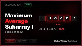 LeetCode 75 #14: Maximum Average Subarray I | Python Solution