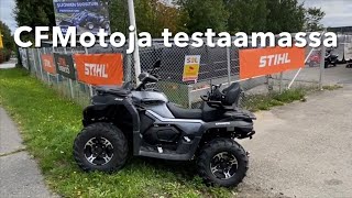 Koeajoreissulla Härkälän Konekaupassa | CFMoto 625 ja 850 #cfmoto #mottimatti