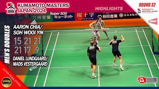 Aaron Chia / Soh Wooi Yik vs D Lundgaard / M Vestergaard | Kumamoto Masters Japan 2024 | R16MD