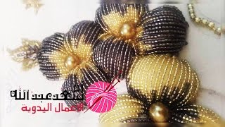 كيفية تنبات وردة منفوخة بالعقيق رائعة و جميلة | Randa | Crochet | Tanbat