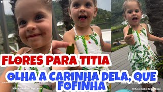 ❤️VIRGÍNIA FONSECA FLORZINHA ENTREGA UMA FLOR PARA TITIA QUE FICA MUITO FELIZ❤️