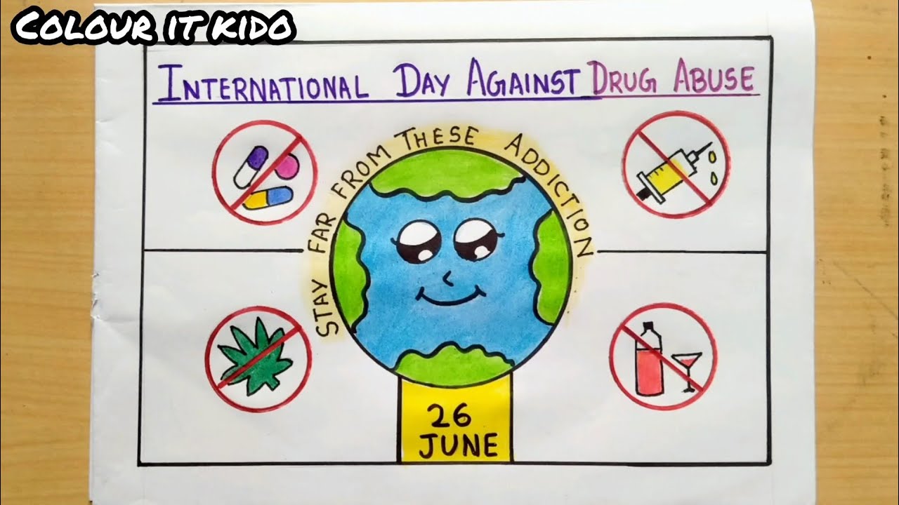 International Day Against Drug Abuse Drawing / Anti Drugs Day Poster ...