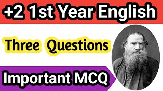 Three Questions Important MCQ In Odia || Class 11 English