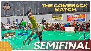 ADHIN/KAMAL VS PURUSHOTTAM/DHILEEPAN:KERALA BADMINTON LEAGUE TOURNAMENT SEASON 2