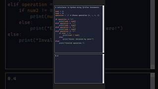 Python Calculator! If-Else Code Tutorial