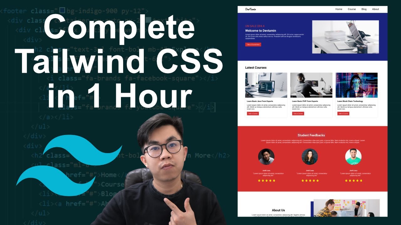 Tailwind CSS Crash Course For Beginners In 1 Hour - Full Video - YouTube