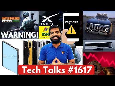 Tech Talks #1617 - BGMI New Warning, BitCoin Crash, iPhone Hacking, StarLink in India, Mate V Flip