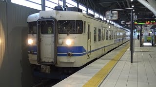 【4K】あいの風とやま鉄道　新北陸色413系電車　ｻﾜB02編成　富山駅発車