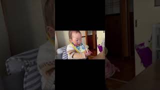 おじさんみたいな食レポする赤ちゃん#cutebaby #baby #0歳 #ハイハインうめー