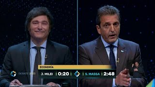 Massa y Milei cruzan ataques en último debate por la presidencia de Argentina | AFP