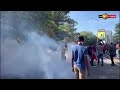 socialist youth union tear gassed during colombo protest