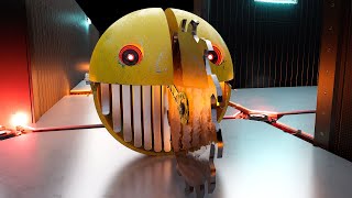 Pacman and Walking Robot Pacman vs the Ultimate Labyrinth of Dangerous Robots and Traps