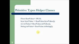 Java Tutorial 8- Helper Classes