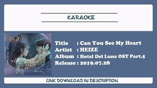 [KARAOKE] HEIZE (헤이즈) - Can You See My Heart (내 맘을 볼수 있나요)