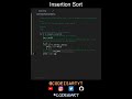 Insertion Sort Code in Python | Sorting Algorithms | Python Coding Tutorial | Python Coding #shorts