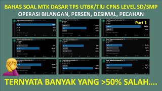 BAHAS SOAL MTK DASAR PALING BASIC YANG KELUAR DI TIU CPNS/TPS UTBK