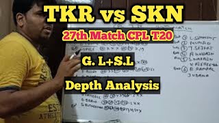 TKR vs SKN | SKN VS TKR Playing 11 | TKR vs SKN Dream11 Prediction | CPL T20 | 27th Match