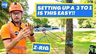 How to set up a 3 to 1 mechanical advantage hauling system (Z rig)