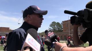 Samford head coach Pat Sullivan after Saturday's scrimmage