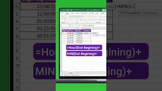 Calculate duration in hours, minutes and seconds 😊 #excel #excelformula #exceltutorial