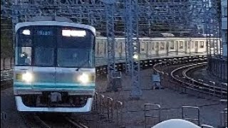 東京メトロ南北線9000系9107F急行浦和美園駅行き多摩川駅到着(2022/12/21)