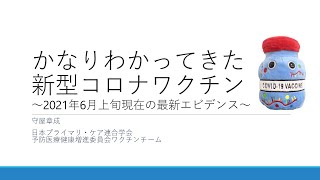 「かなりわかってきた新型コロナワクチン：前半」2021年6月12日収録 - 日本プライマリ・ケア連合学会ワクチンチーム制作・監修