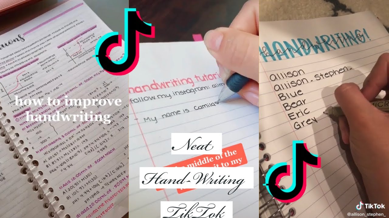 Neat Hand Writing Tiktok Compilation Part 1 Youtube