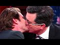 Gay Kissing Andrew Garfield & Stephen Colbert