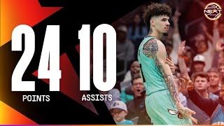 LaMelo Ball (24 PTS 10 AST) Highlights vs Spurs