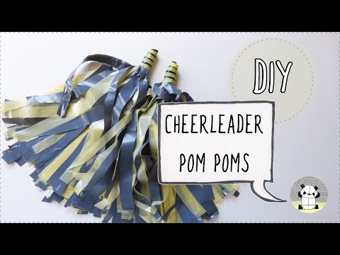 How to make cheerleader pom poms. Arts and crafts for kids How to make cheerleader pom poms. Arts and crafts for kids