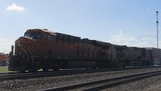 BNSF 6590 \u0026 BNSF 791 Leading A Boxcar Train In Temple, TX On 7/30/22 \u0026 A Turbocharger Failure