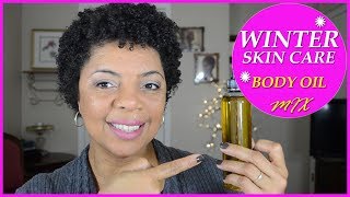 DIY  - Simple All Natural Body Oil Mix for Dry Skin #BodyOIl