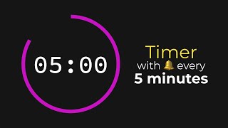Timer with Bell Every 5 Minutes 🔔 1 hour