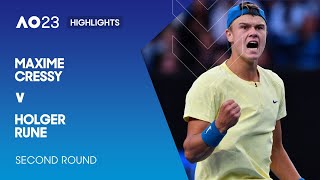 Maxime Cressy v Holger Rune Highlights | Australian Open 2023 Second Round
