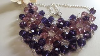 ЭЛЕГАНТНОЕ КОЛьЕ из БУСИН. УКРАШЕНИЯ ИЗ БИСЕРА. Tutorial: Elegant Necklace