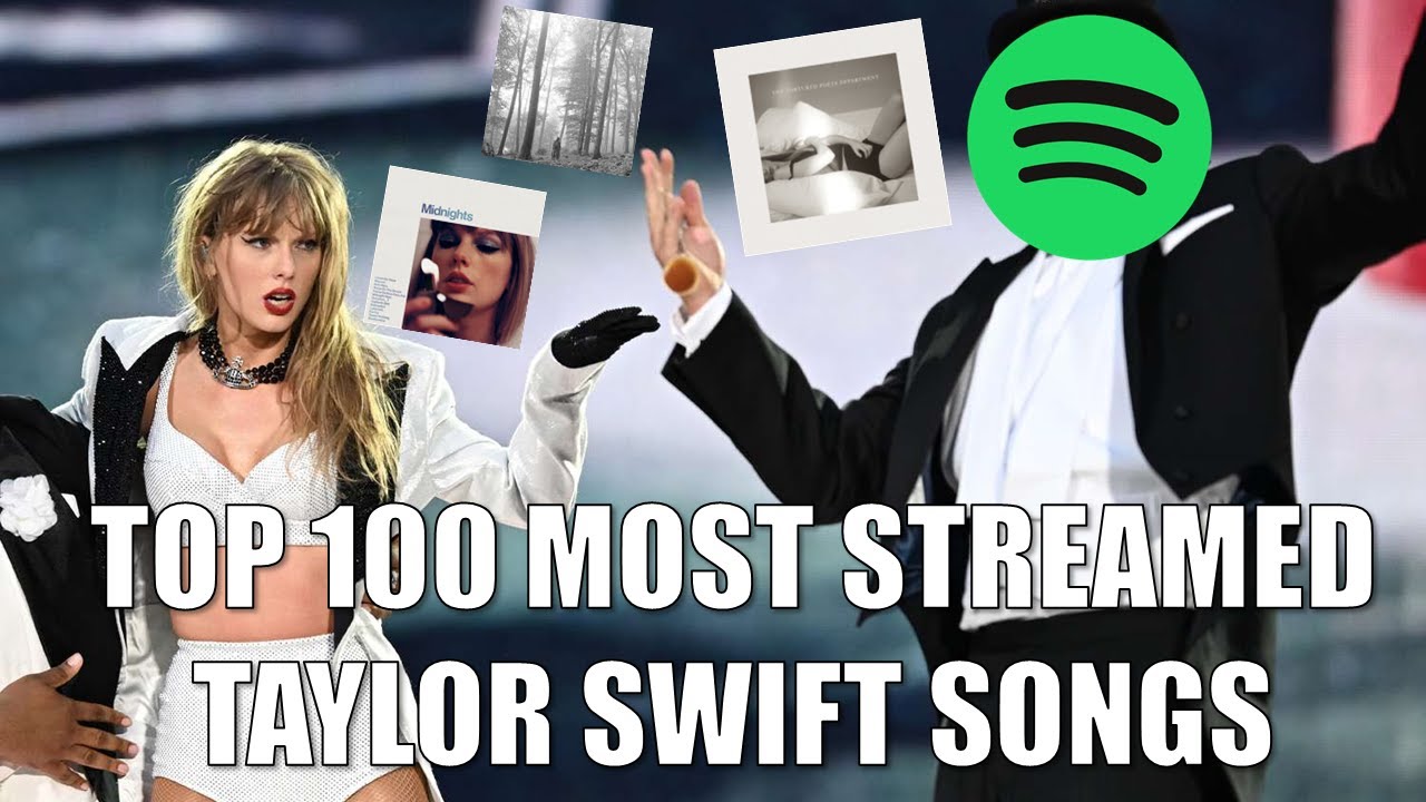 Top 100 Most Streamed Taylor Swift S Songs Combined On Spotify All